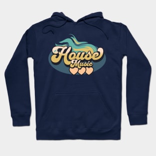 HOUSE MUSIC  - House Music Heat (slate blue/sand) Hoodie